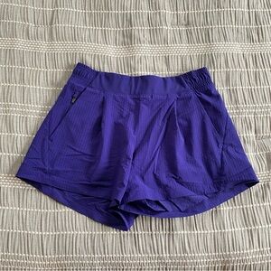 Athleta Textured Brooklyn Short Purple Sz 2 Travel Athleisure Summer Spring
